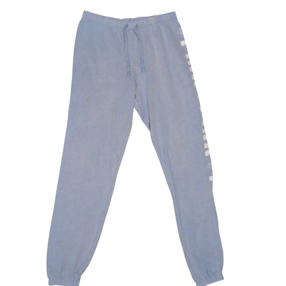 PINK Victoria's Secret S/P Blue Jogger Sweatpants Logo Side Print